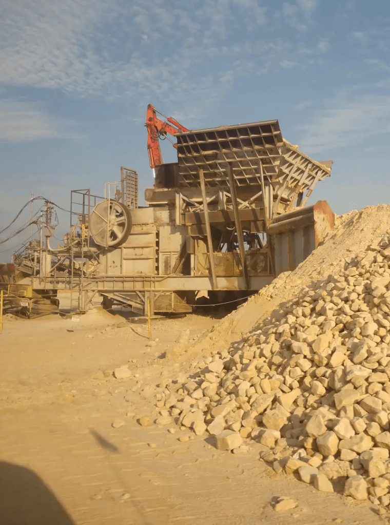 Stone processing site in Thailand.