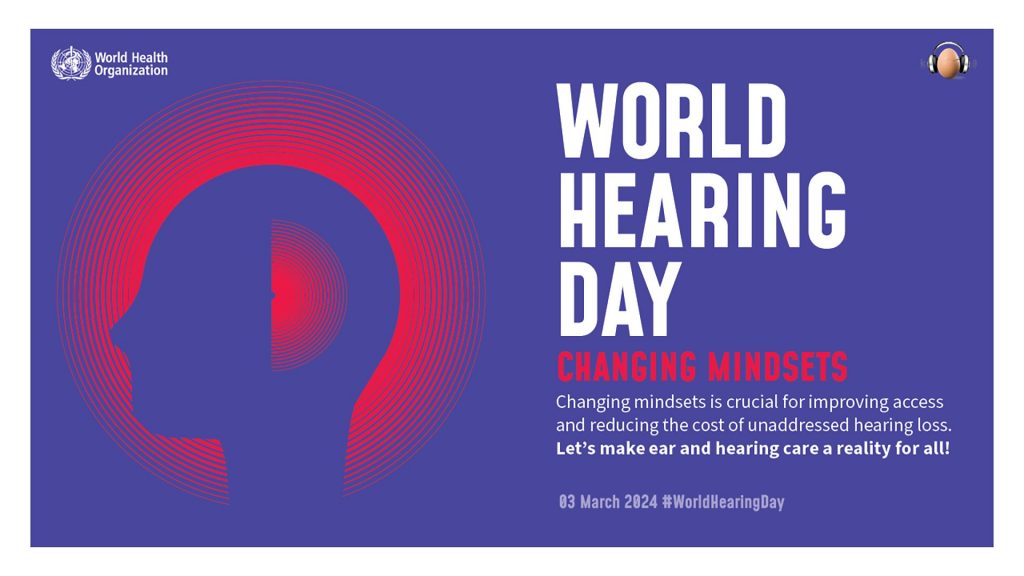 World Hearing Day 2024 abstract promotional image